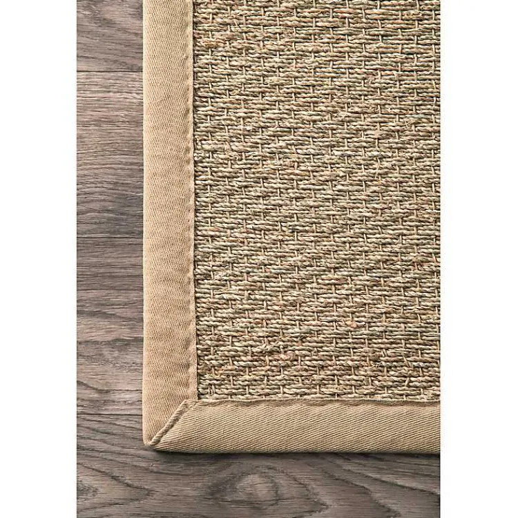 Area Rugs-Kirklands Home Natural Seagrass Percey Area Rug, 5x8 Tan