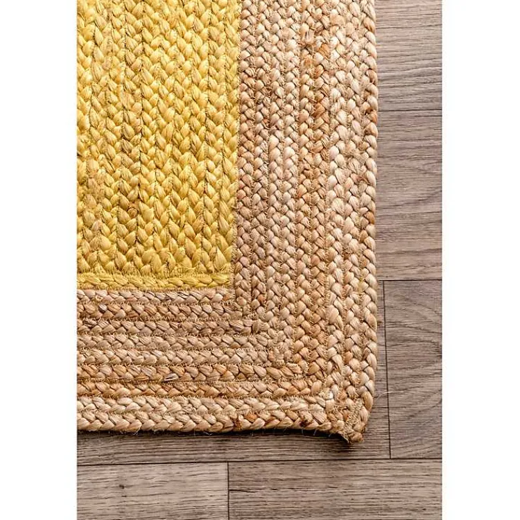 Area Rugs-Kirklands Home Yellow Eugene Woven Area Rug, 5x8