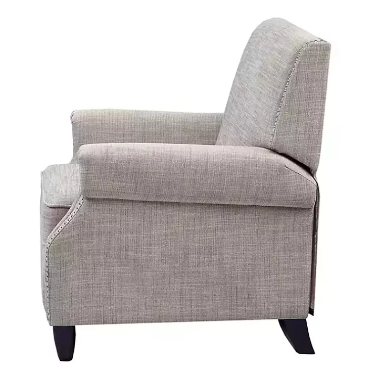 Accent Chairs-Kirklands Home Evanston Push-Back Sand Recliner Gray