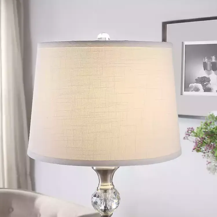 Floor Lamps-Kirklands Home Crystal Orb Stacked Floor Lamp White