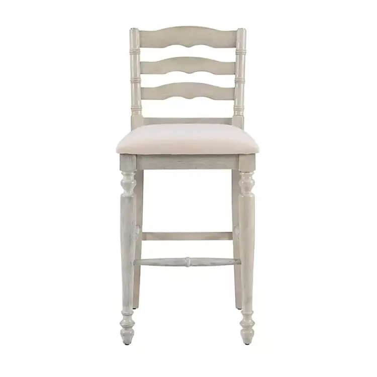 Bar Stools & Counter Height Stools-Kirklands Home Melvin Distressed wash Bar Stool White