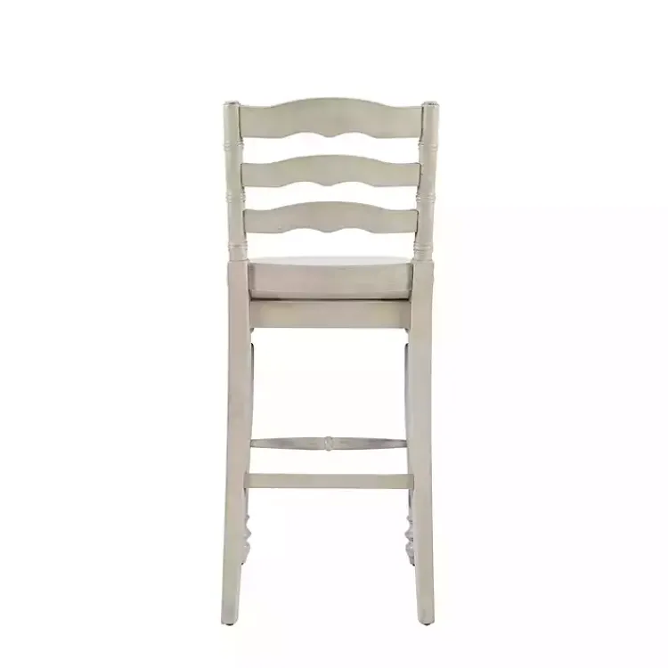 Bar Stools & Counter Height Stools-Kirklands Home Melvin Distressed wash Bar Stool White