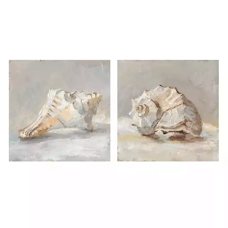 Canvas Art-Kirklands Home Impressionist Shell Canvas Art Prints, Set of 2 Tan