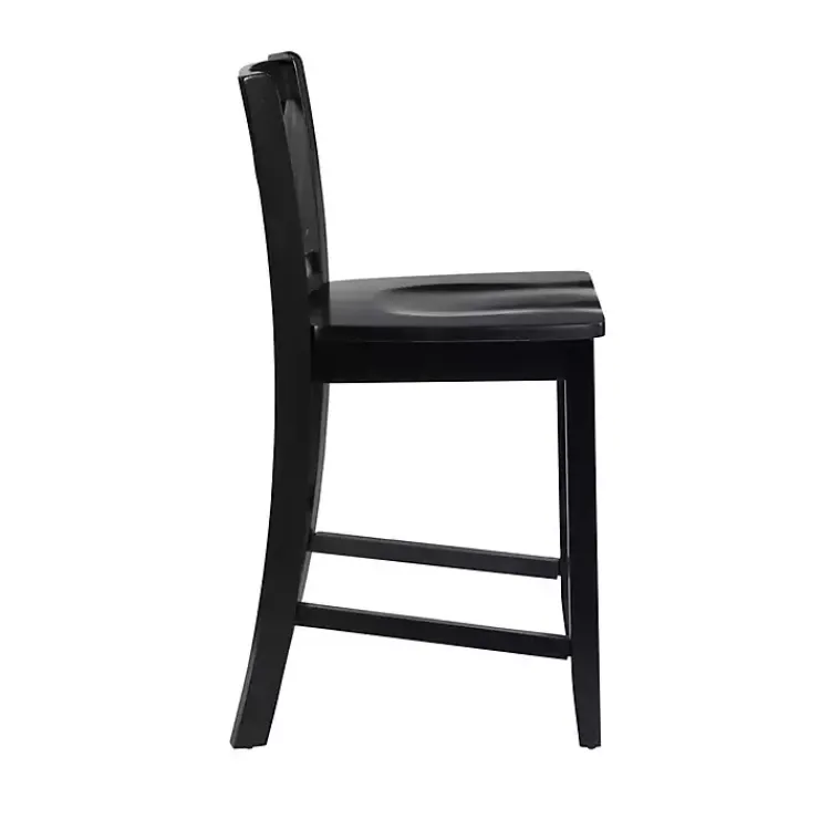 Bar Stools & Counter Height Stools-Kirklands Home Carter X-Back Counter Stool Black