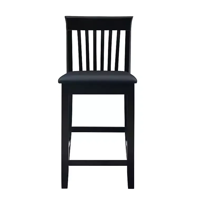Bar Stools & Counter Height Stools-Kirklands Home Jayden Craftsman Counter Stool Black