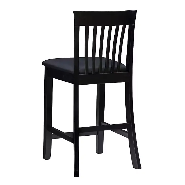 Bar Stools & Counter Height Stools-Kirklands Home Jayden Craftsman Counter Stool Black