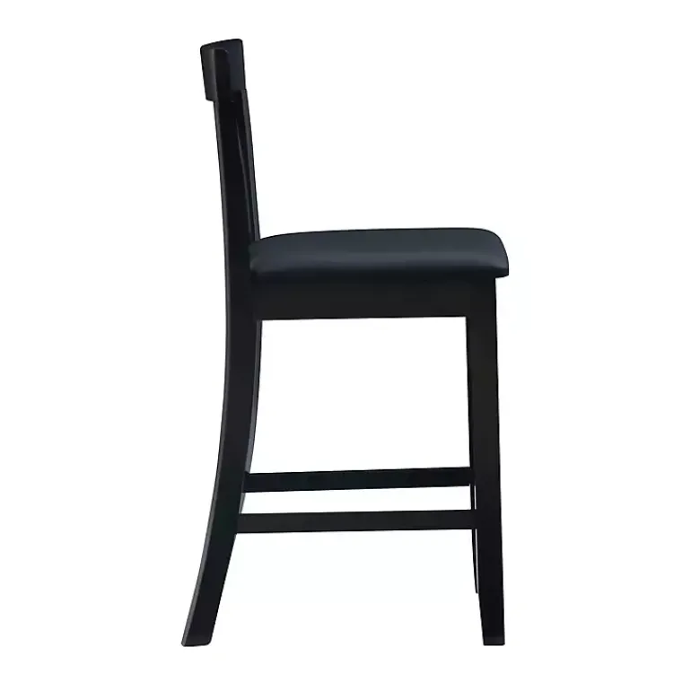 Bar Stools & Counter Height Stools-Kirklands Home Jayden Craftsman Counter Stool Black