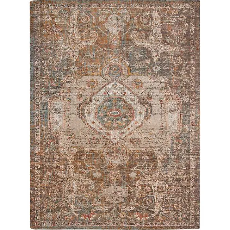 Area Rugs-Kirklands Home Taupe Eaton Transitional Area Rug, 8x10