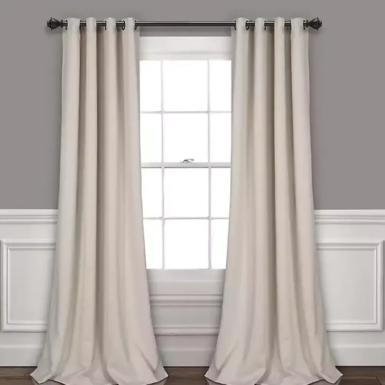 Curtains & Drapes-Kirklands Home Wheat Lush Insulated Curtain Panel Set, 120 in. Tan