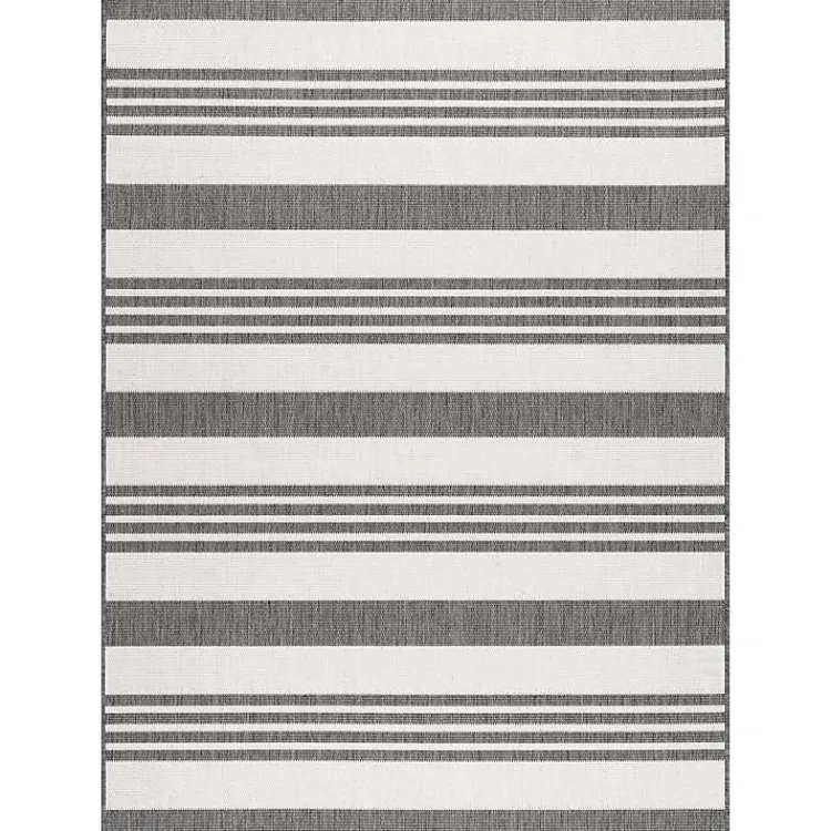 Outdoor Rugs-Kirklands Home Natural Robin Stripe Outdoor Area Rug, 6x9