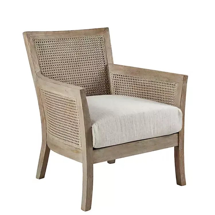 Accent Chairs-Kirklands Home Blake Cane Back Accent Chair Tan