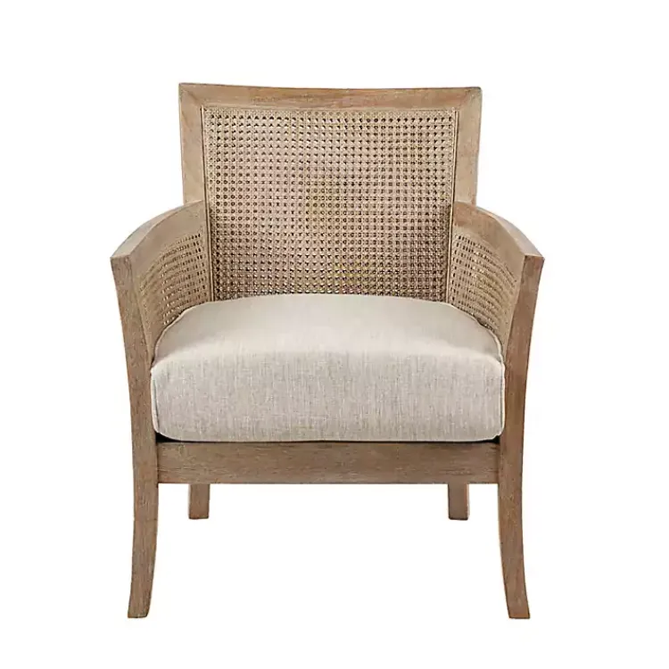 Accent Chairs-Kirklands Home Blake Cane Back Accent Chair Tan
