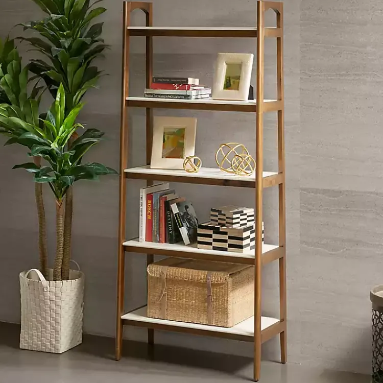 Office Furniture-Kirklands Home Ava Mid-Century Modern Bookcase