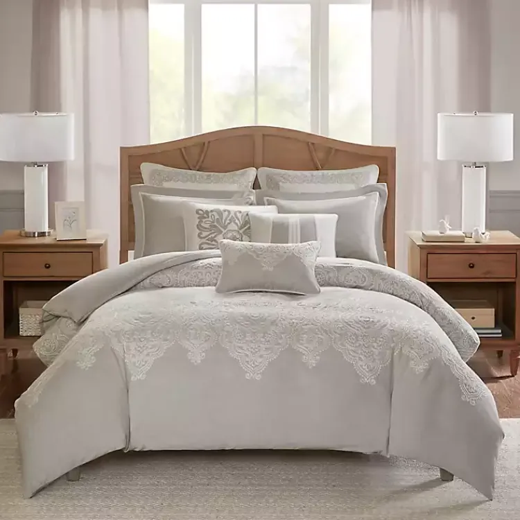 Comforters-Kirklands Home Barely There 9-pc. King Comforter Set Gray
