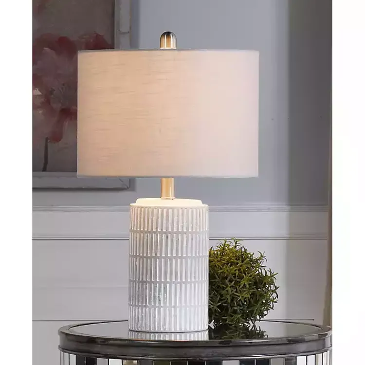 Table Lamps-Kirklands Home Distressed Modern Farmhouse Table Lamp White