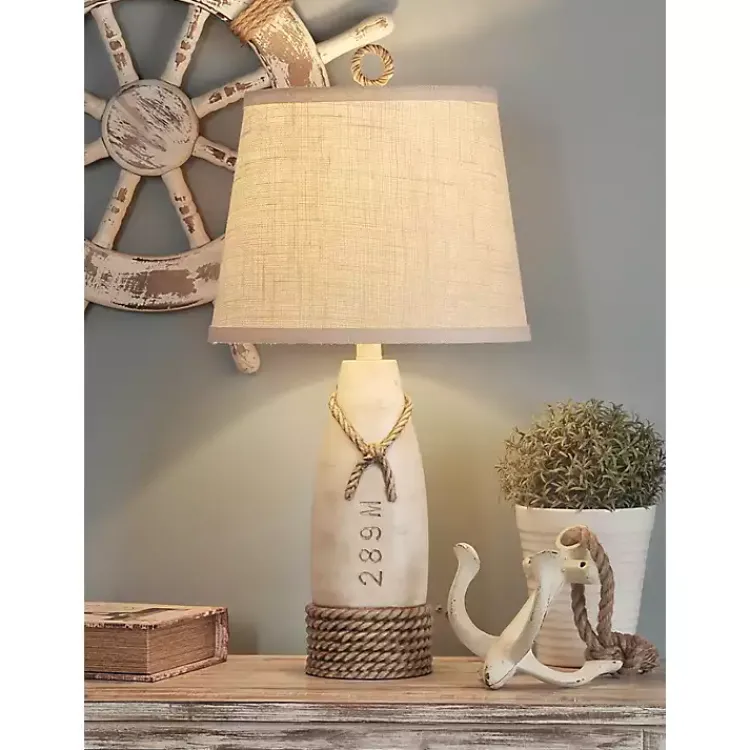 Table Lamps-Kirklands Home Martha's Vineyard White Buoy Table Lamp