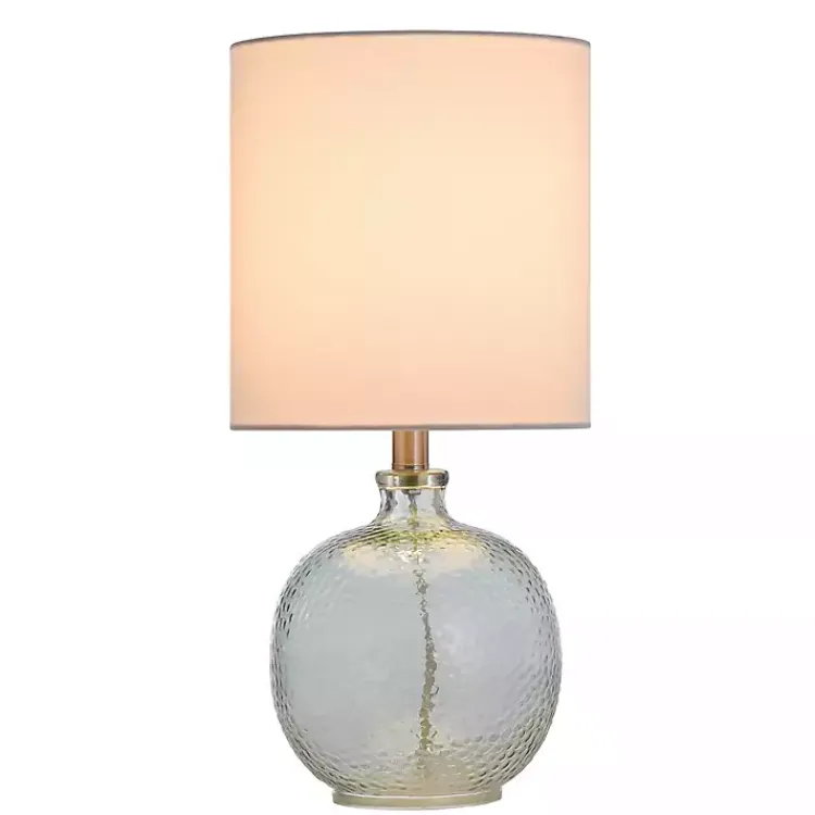 Table Lamps-Kirklands Home Pale Blue Tinted Glass Jug Table Lamp White