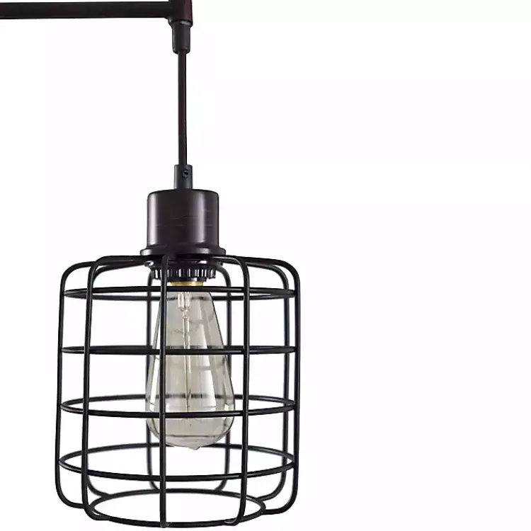 Floor Lamps-Kirklands Home Bronze Caged Metal 3-Tier Floor Lamp Brown