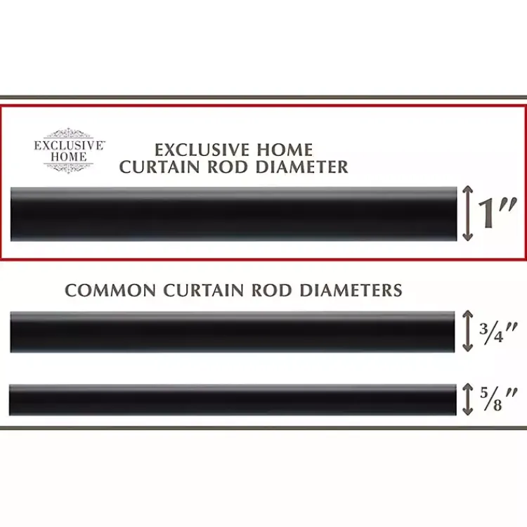 Curtain Rods & Hardware-Kirklands Home Matte Duke Curtain Rod, 120 in. Black