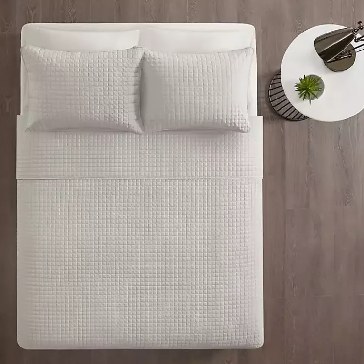 Bedspreads & Coverlets-Kirklands Home Nash 3-pc. Reversible King Coverlet Set Gray