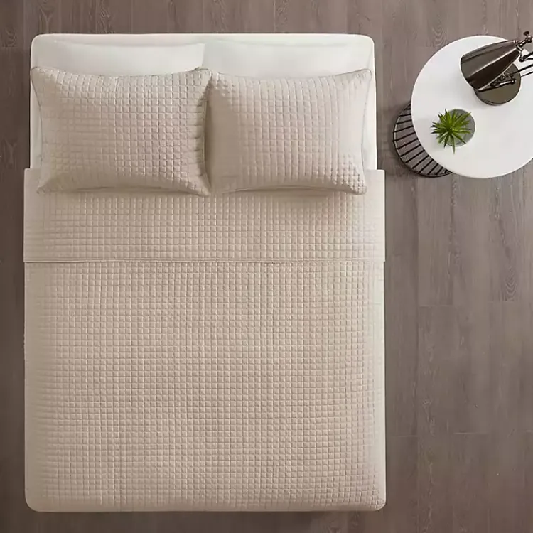 Bedspreads & Coverlets-Kirklands Home Nash 3-pc. Reversible Queen Coverlet Set Brown