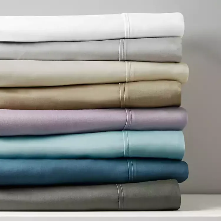 Bed Sheets-Kirklands Home Cotton Blend Sateen 6-pc. King Sheet Set Ivory