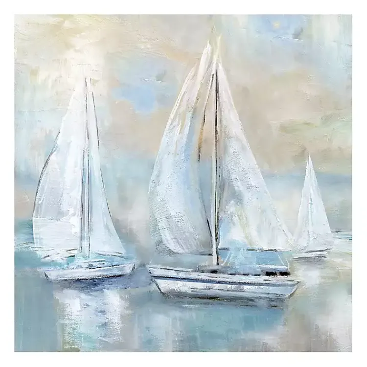 Canvas Art-Kirklands Home Sail Afar Giclee Canvas Art Print Blue