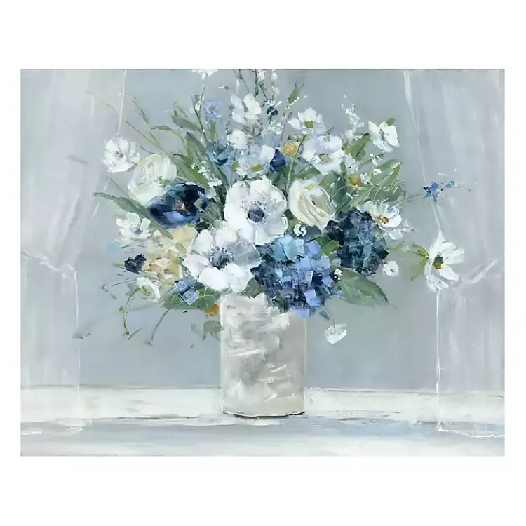 Canvas Art-Kirklands Home Blue Be Happy Giclee Canvas Art Print Multi