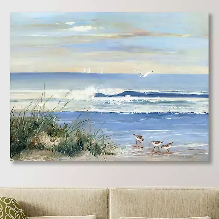 Canvas Art-Kirklands Home Beach Combers Giclee Canvas Art Print, 40x30 Blue