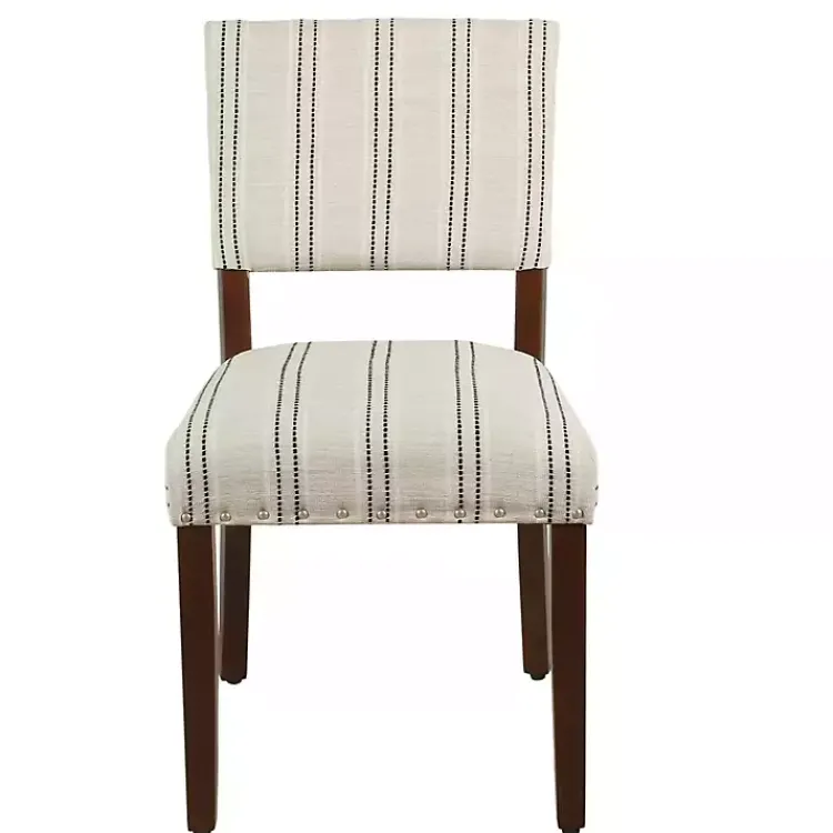 Dining Chairs-Kirklands Home Black and Striped Dining Chairs, Set of 2 White