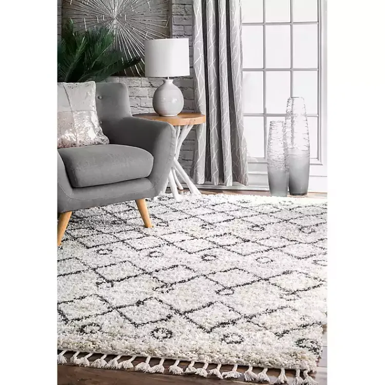 Area Rugs-Kirklands Home Kristi Shag Transitional Area Rug, 5x7