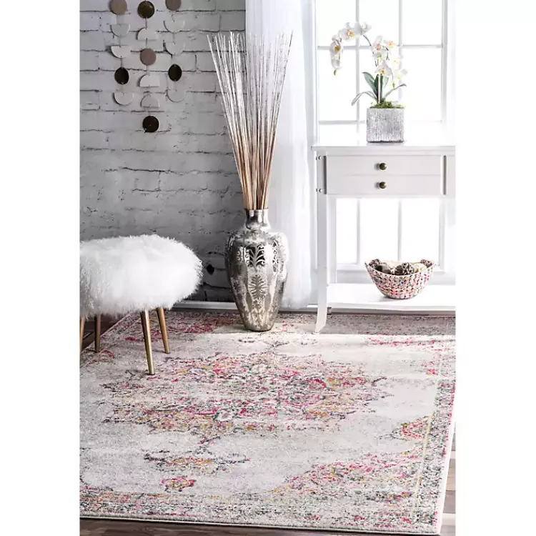 Area Rugs-Kirklands Home Leola Vintage Medallion Area Rug, 5x8 Multi