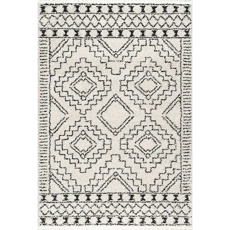 Area Rugs-Kirklands Home Vailiki Moroccan Tribal Tassel Area Rug, 5x7