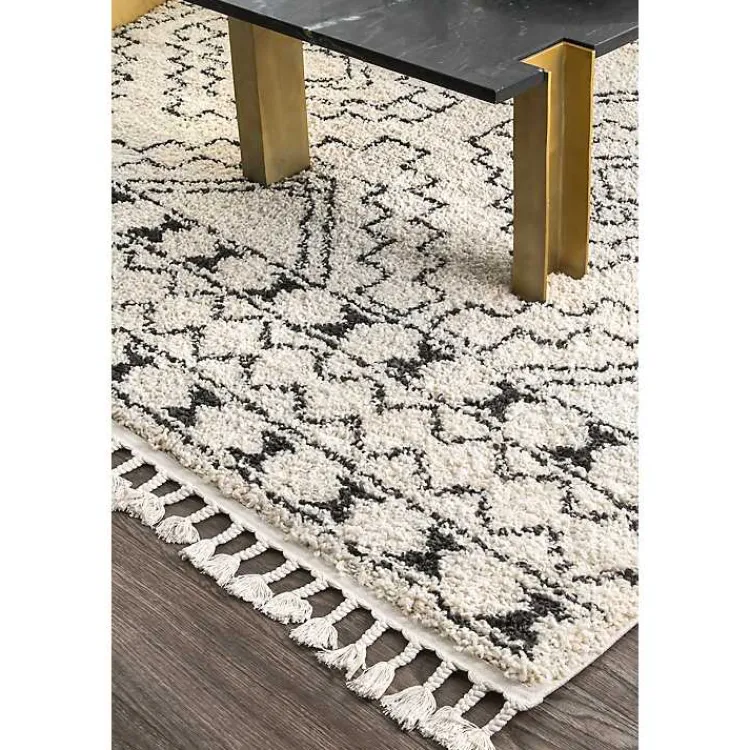 Area Rugs-Kirklands Home Vailiki Moroccan Tribal Tassel Area Rug, 5x7