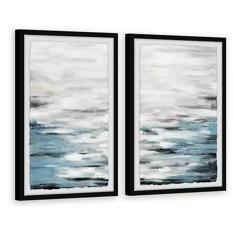 Framed Art-Kirklands Home Reflective Sea Framed Art Prints, Set of 2