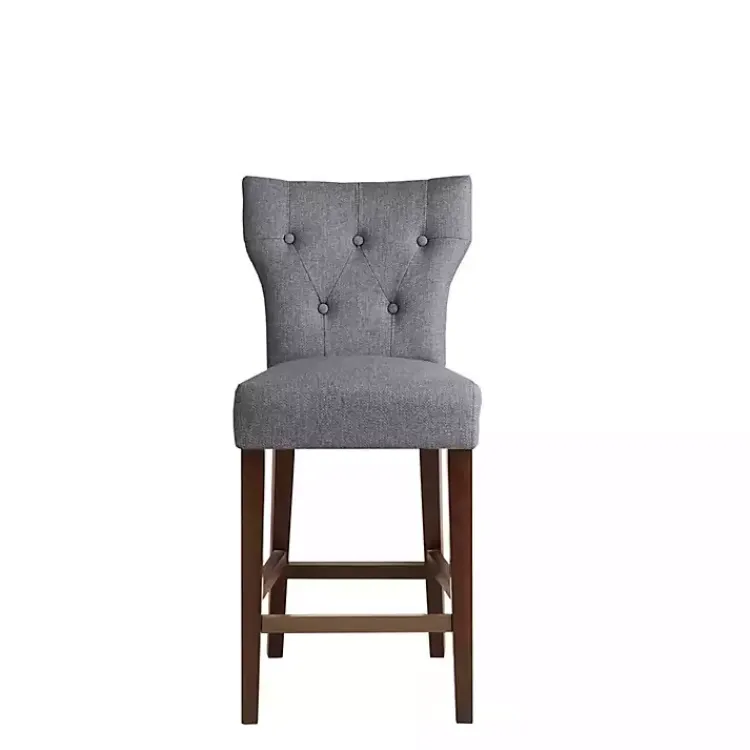 Bar Stools & Counter Height Stools-Kirklands Home Harrison Tufted Counter Stool Gray