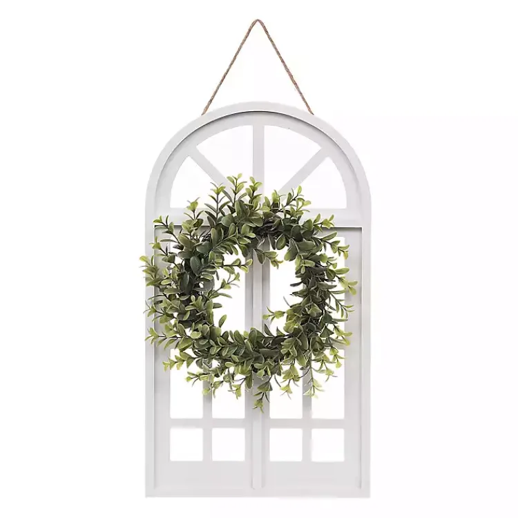 Wall Plaques-Kirklands Home Cream Arch with Wreath