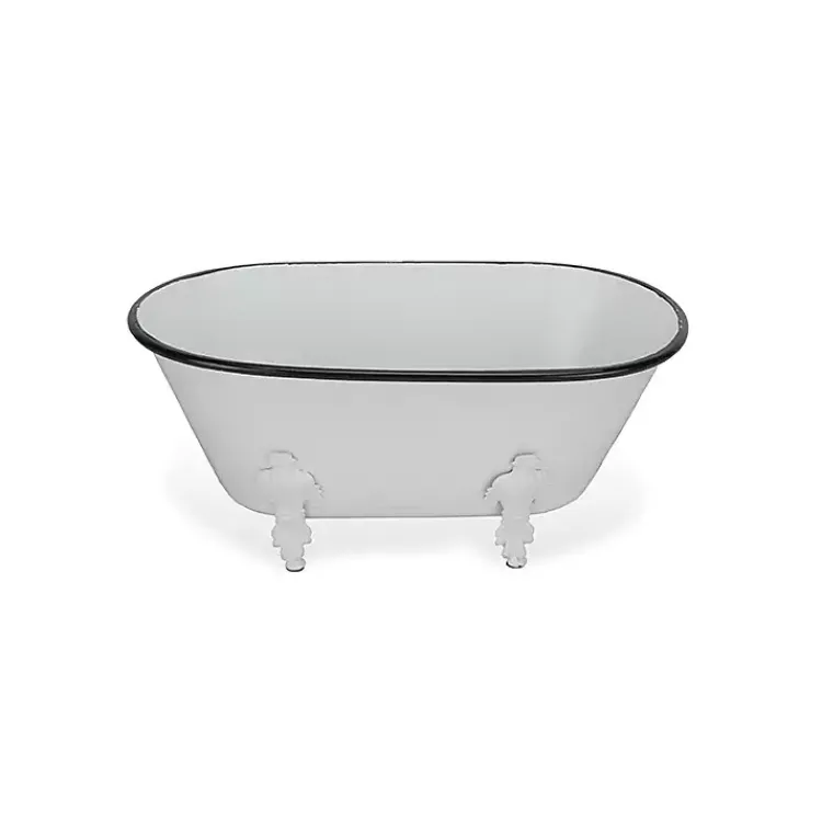 Bathroom Accessories-Kirklands Home Metal Bathtub Statue White