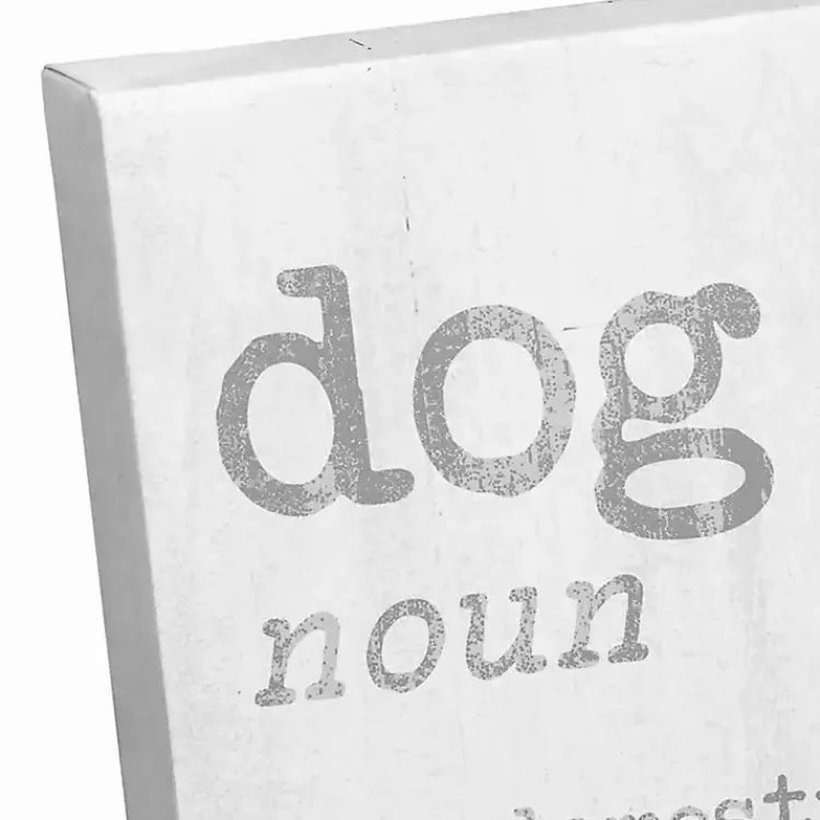 Wall Quotes & Signs-Kirklands Home Dog Definition Canvas Art Print White