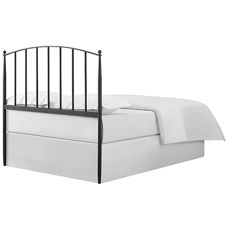 Beds & Headboards-Kirklands Home Whitley Metal Slat King Headboard Black