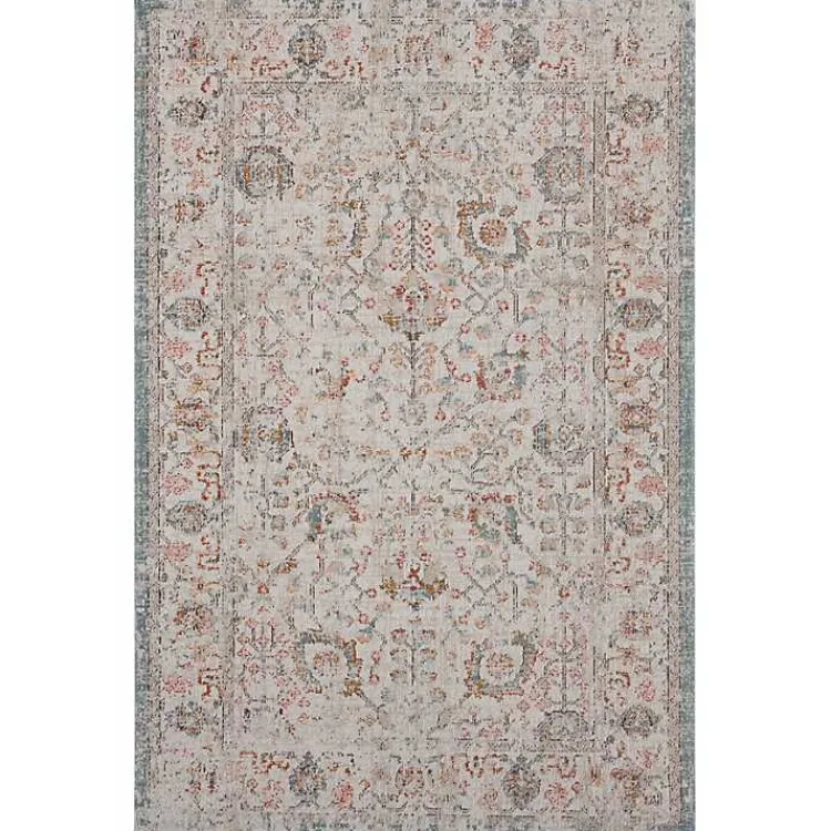 Outdoor Rugs-Kirklands Home Caramel Botanical Indoor/Outdoor Area Rug, 5x7