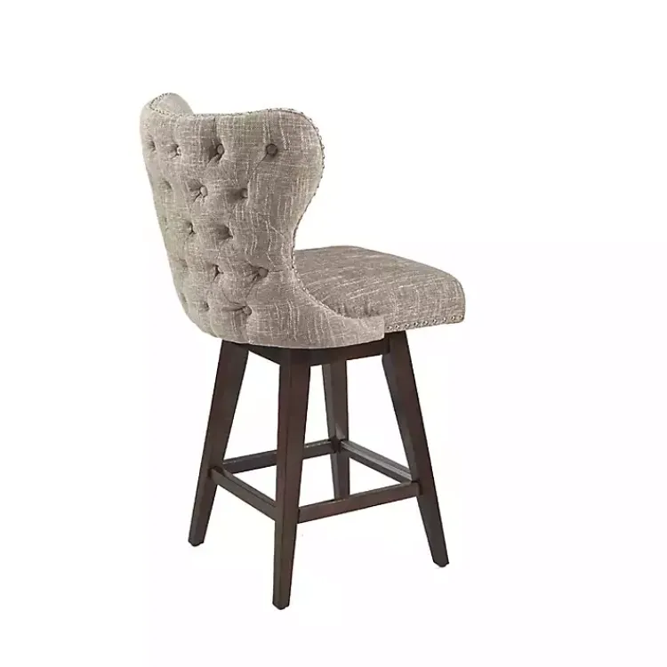 Bar Stools & Counter Height Stools-Kirklands Home Ivey High Wingback Swivel Counter Stool Brown