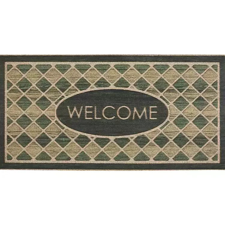 Doormats-Kirklands Home Hunter Woodgrain Ornamental Entry Doormat