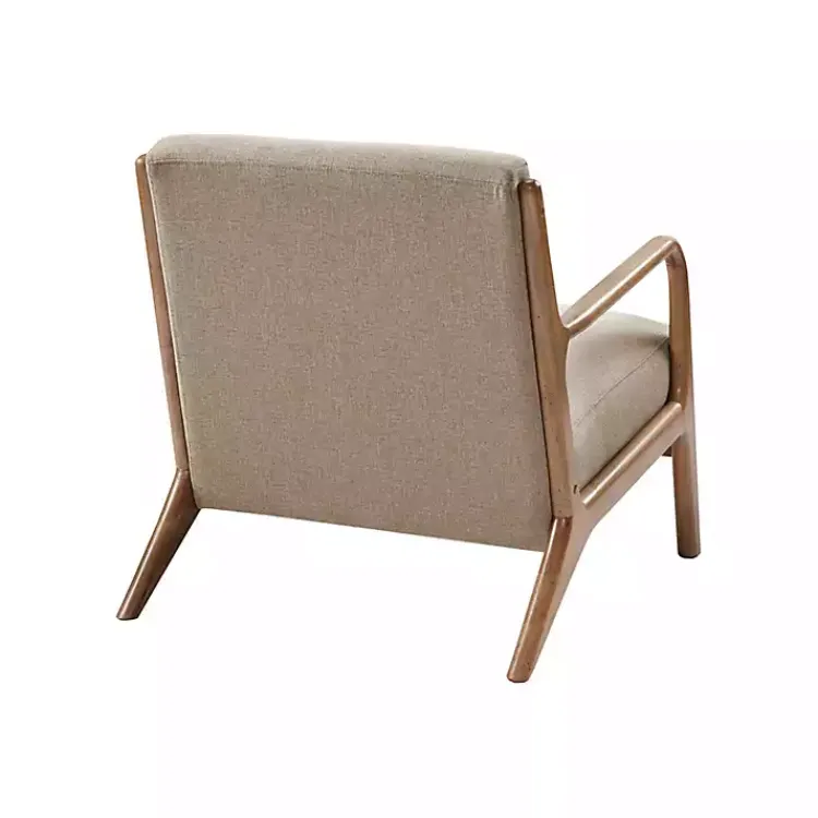 Accent Chairs-Kirklands Home Nolan Sand Mid-Century Accent Chair Tan