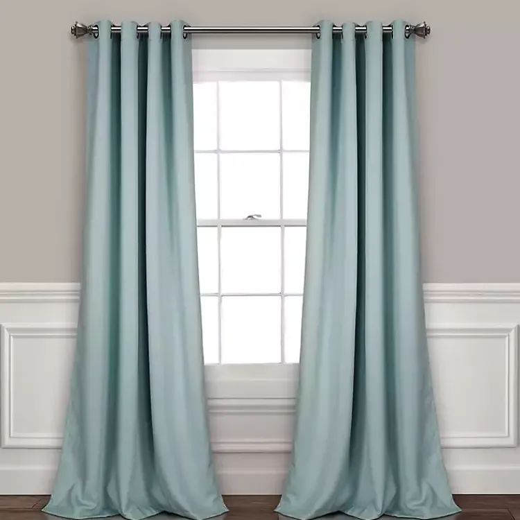 Curtains & Drapes-Kirklands Home Insulated Blackout Curtain Panel Set, 108 in. Blue