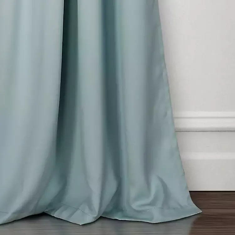 Curtains & Drapes-Kirklands Home Insulated Blackout Curtain Panel Set, 108 in. Blue