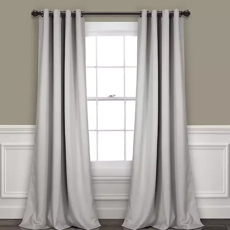 Curtains & Drapes-Kirklands Home Lush Insulated Curtain Panel Set, 120 in. Gray