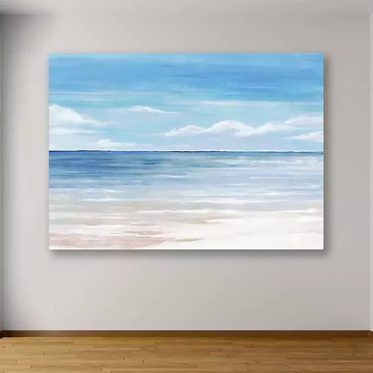 Canvas Art-Kirklands Home Sea Landscape III Giclee Canvas Art Print Blue