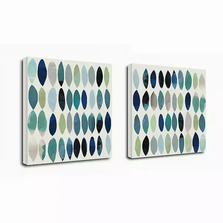 Canvas Art-Kirklands Home Abstract Leaf Giclee Canvas Art Prints, Set of 2