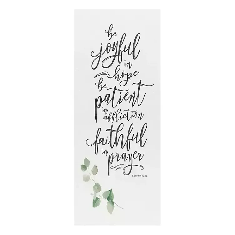 Wall Quotes & Signs-Kirklands Home Joyful in Hope Canvas Art Print White
